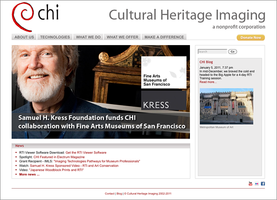 Chi website landing page